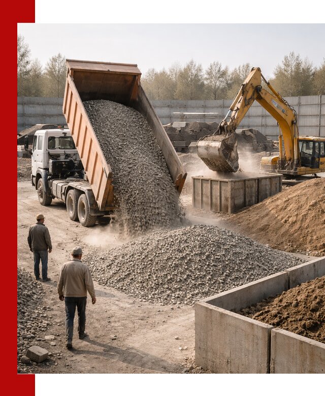 Доставка нерудных материалов с погрузкой и разгрузкой в Вязьме