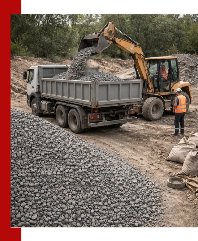 Доставка гравийного щебня в Вязьме оптом и в розницу