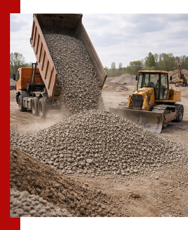 Доставка гравийного щебня фракции 40-70 в Вязьме