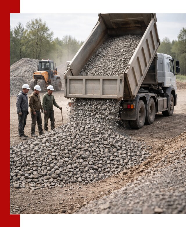 Доставка гравийного щебня фракции 70-120 в Вязьме