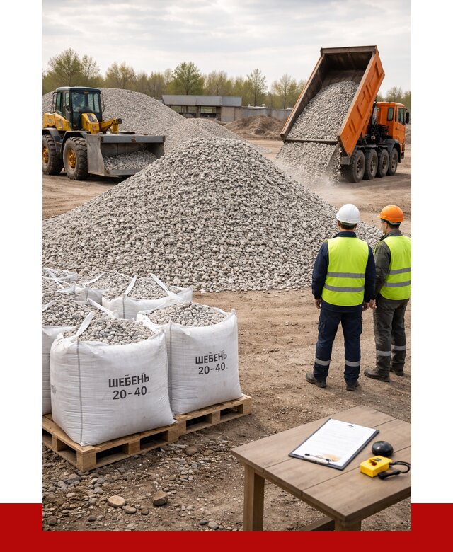 Известняковый щебень 20-40 в Вязьме от 2159 р. ПРОНЕРУДВзь