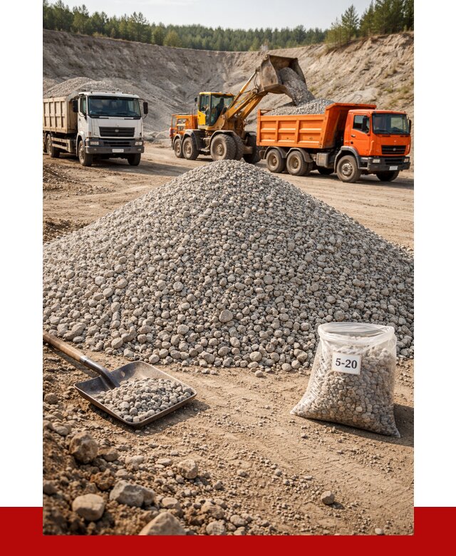 Доломитовый щебень фр. 5-20 в Вязьме от 4318 р. | ПРОНЕРУДВзь
