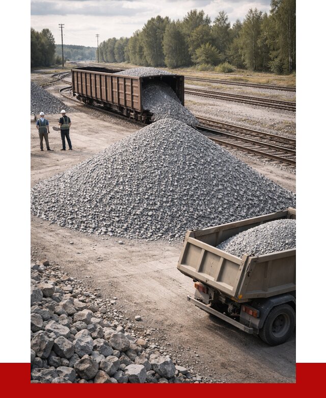Железнодорожный щебень 20-60 в Вязьме от 1748 р. | ПРОНЕРУДВзь