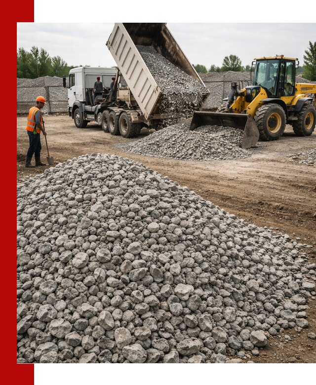 Доставка бетонного щебня фракции 40-70 в Вязьме