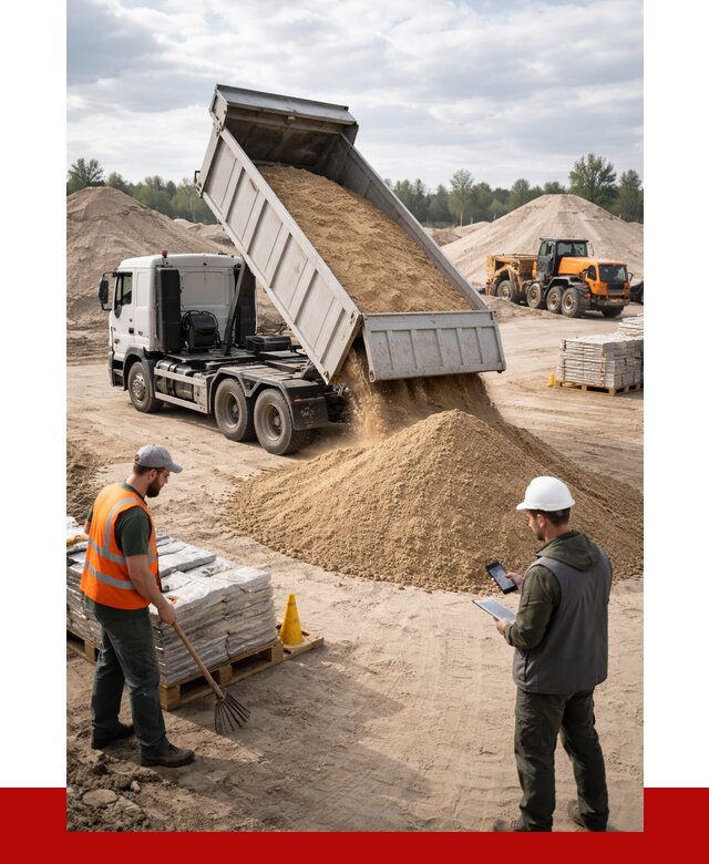 Карьерный песок с доставкой в Вязьме от 3702 р. ПРОНЕРУДВзь