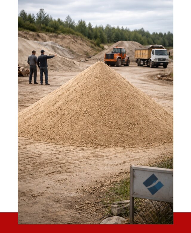 Карьерный песок навалом в Вязьме от 1851 р. | ПРОНЕРУДВзь