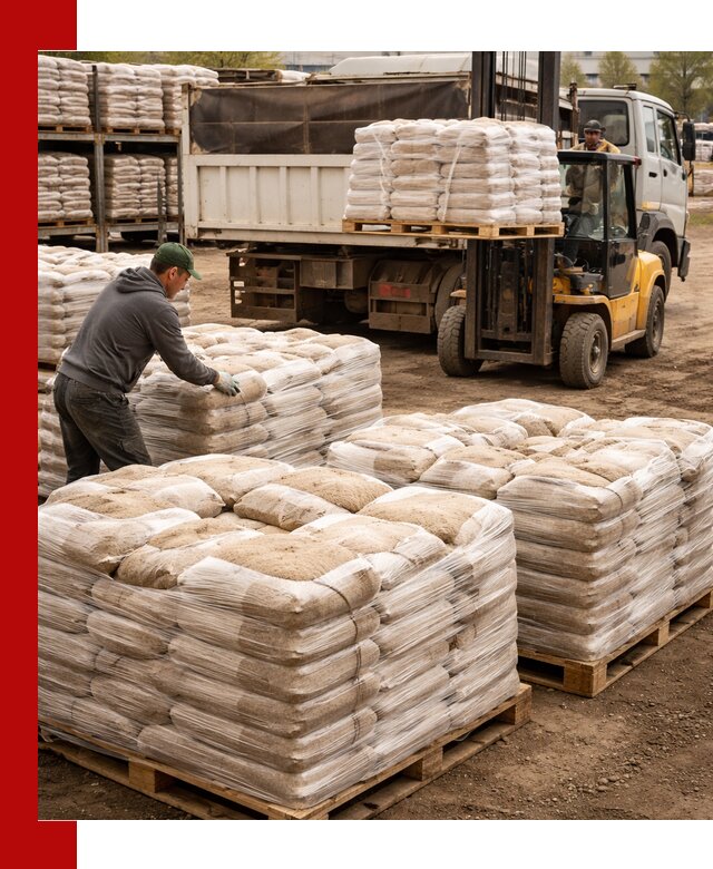 Карьерный песок в мешках с доставкой в Вязьме
