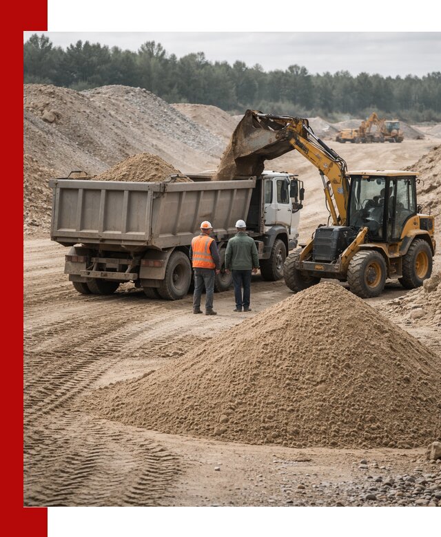 Карьерный среднезернистый песок с доставкой в Вязьме