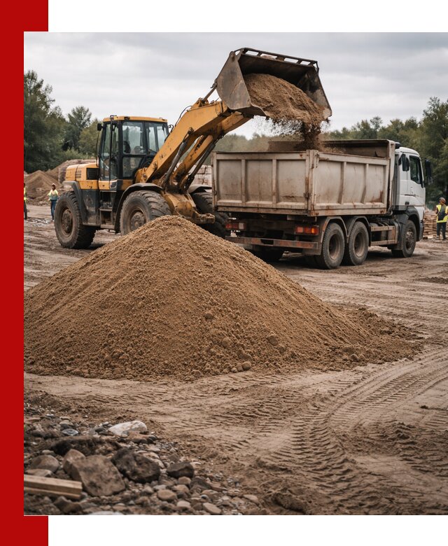 Доставка речного песка навалом в Вязьме быстро и выгодно