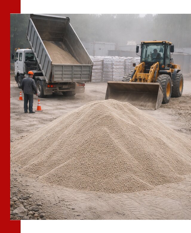 Кварцевый песок фракция 0–8 для стройработ в Вязьме