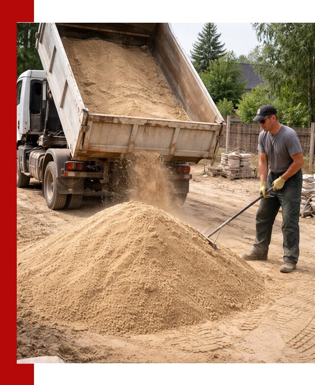 Доставка сухого песка самосвалами в Вязьме