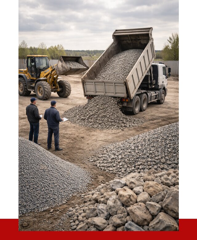 Гравий и камень с доставкой в Вязьме от 4318 р. - ПРОНЕРУДВзь