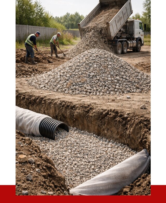 Гравий для дренажа в Вязьме от 2262 р., доставка ПРОНЕРУДВзь