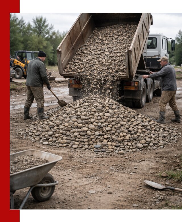 Доставка гальки речной оптом и в розницу в Вязьме