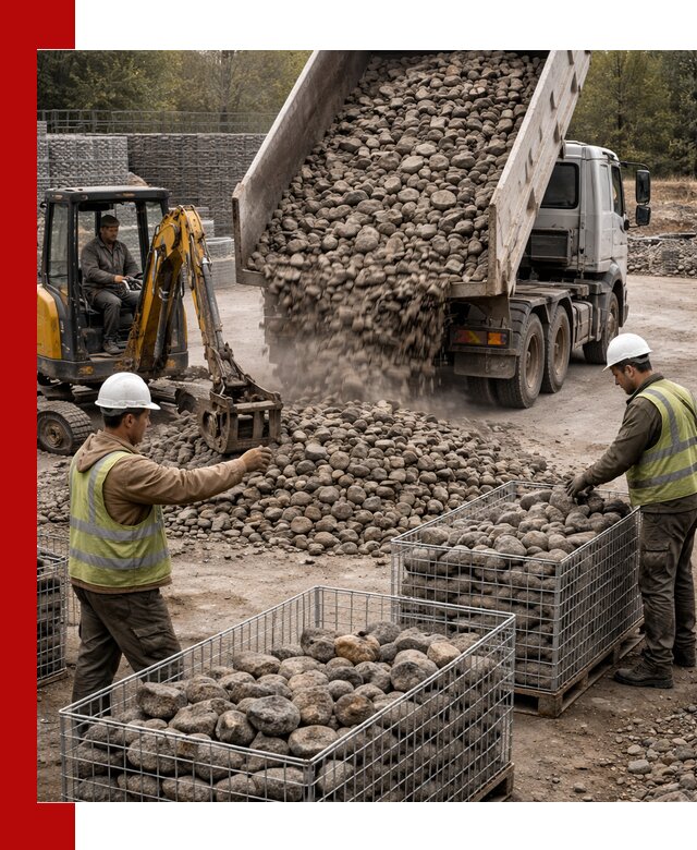 Камень для габионов фракция 100–201 в Вязьме