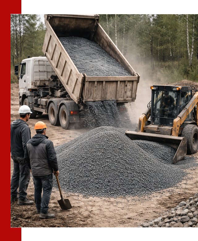 Гранитный отсев 0-5 с доставкой и разгрузкой в Вязьме