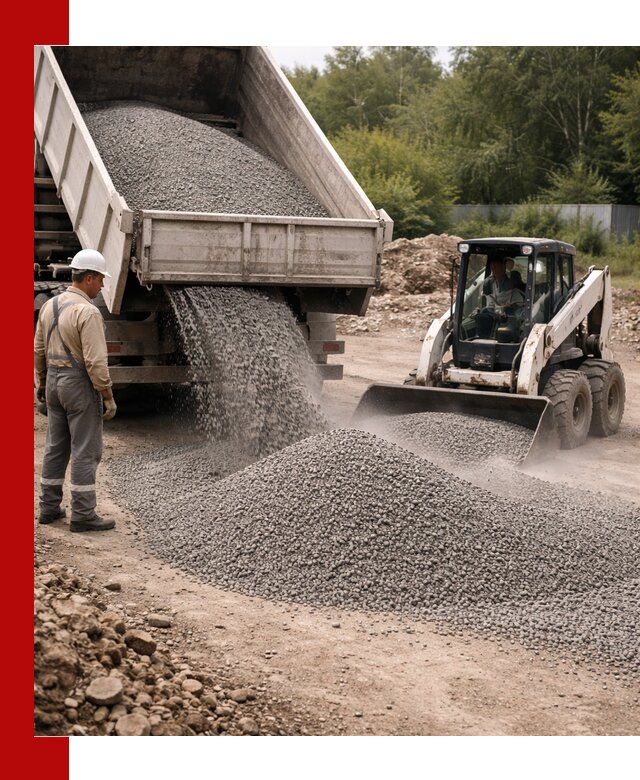 Доставка гравийного отсева 0-5 в Вязьме оптом и в розницу