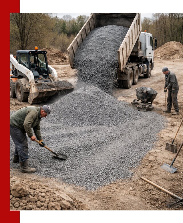 Отсев для подсыпки в Вязьме — доставка и подсыпка на участок