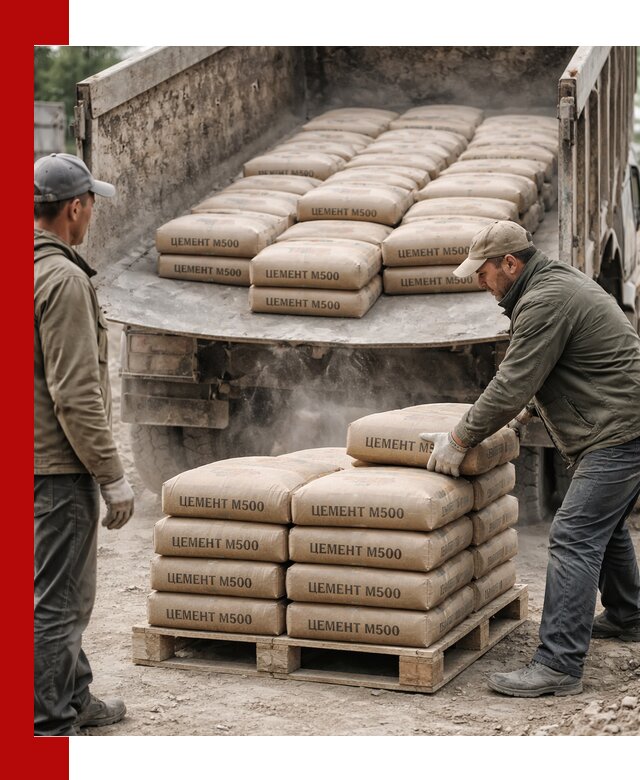 Цемент М500 с доставкой самосвалом в Вязьме