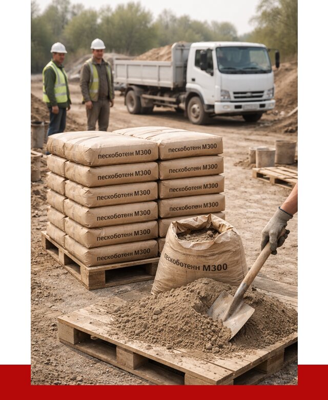Пескобетон М300 в Вязьме с доставкой от 4781 р. за куб | ПРОНЕРУДВзь