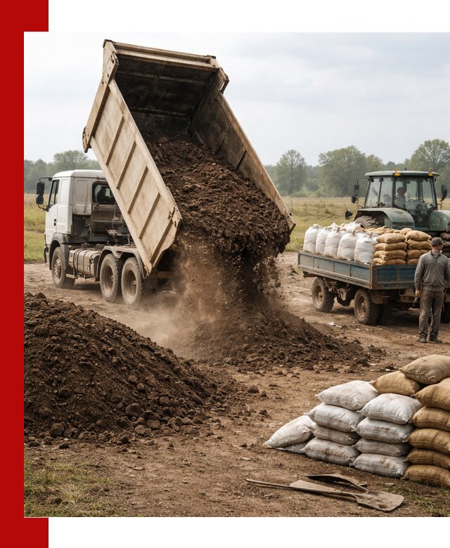 Доставка грунта и удобрений оптом в Вязьме для сельхоз и строительства
