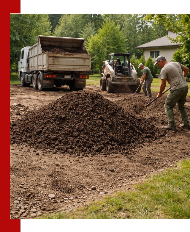 Доставка и укладка грунта для газона в Вязьме