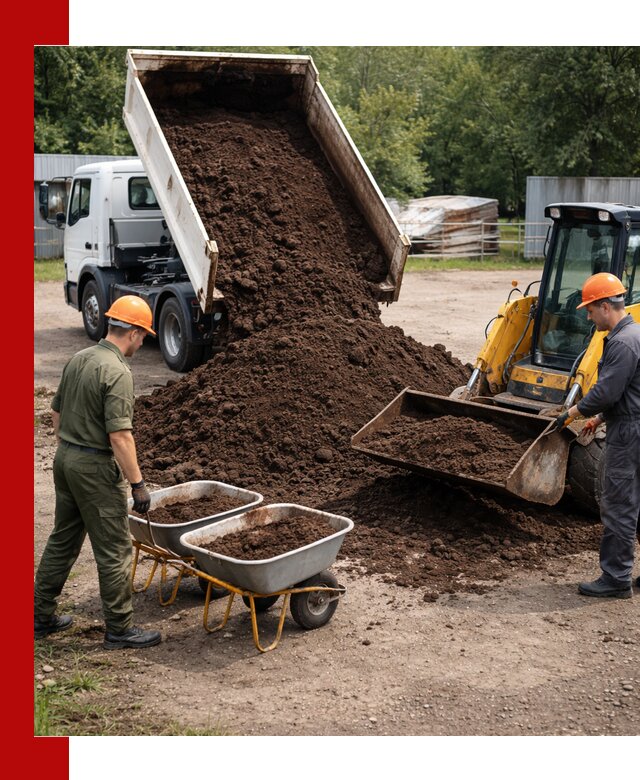 Доставка торфо-земляной смеси в Вязьме для огорода и ландшафта