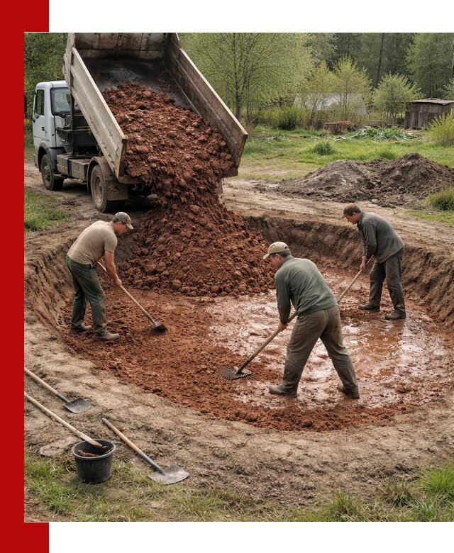 Купить качественную глину для пруда в Вязьме