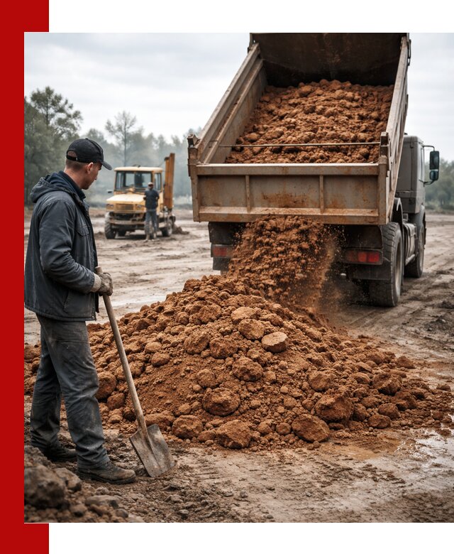 Глина для засыпки в Вязьме с доставкой самосвалами