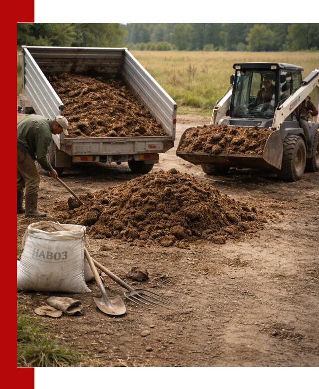 Доставка конского навоза в Вязьме с разгрузкой и доставкой на объект