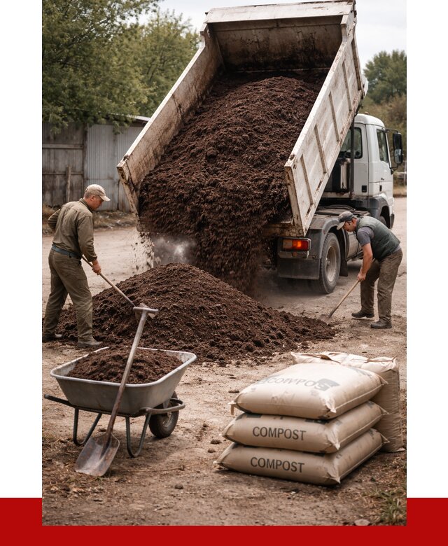 Купить компост в Вязьме от 4318 р. за куб с доставкой | ПРОНЕРУДВзь