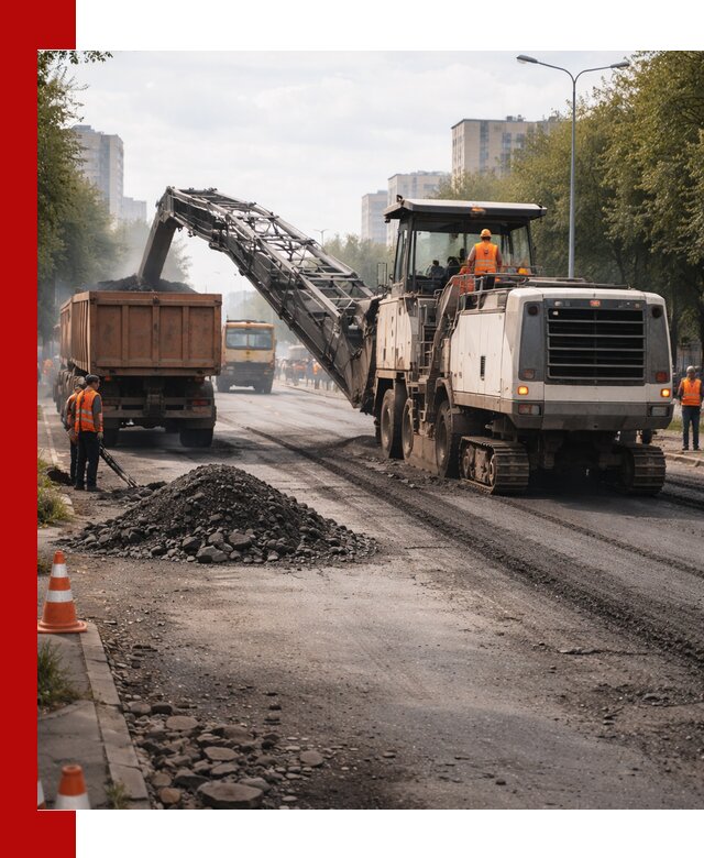 Фрезерованный асфальт в Вязьме — удаление и вывоз старого покрытия