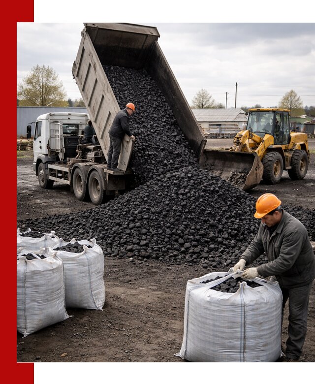 Доставка каменного угля в Вязьме оптом и в розницу