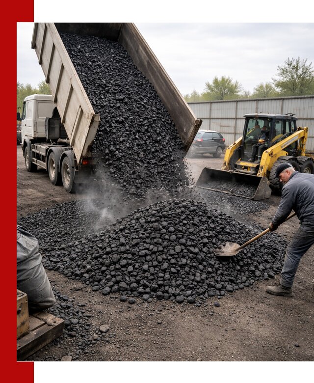 Доставка угля орех в Вязьме оптом и в розницу
