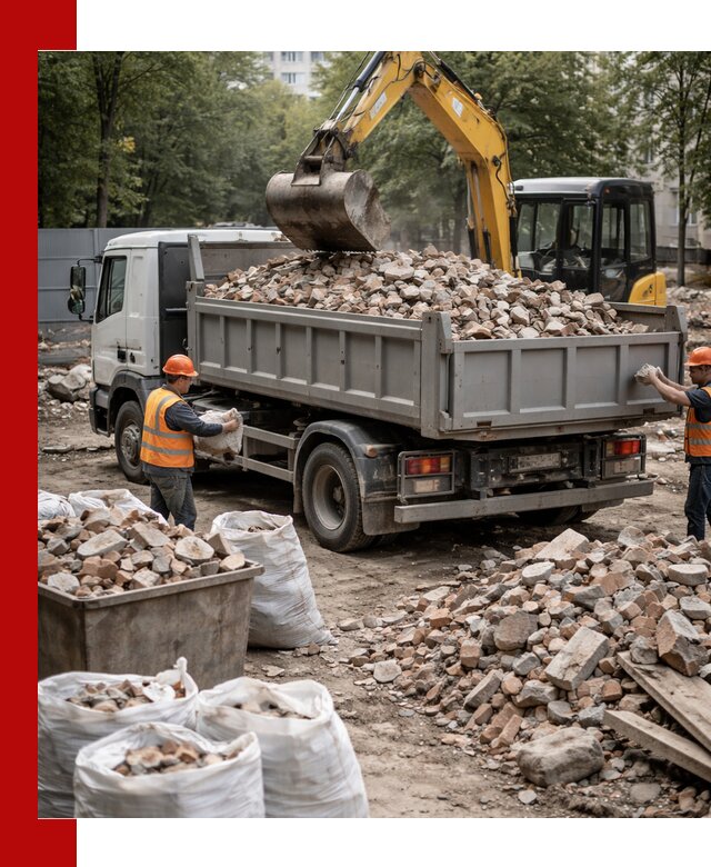 Вывоз строительного мусора в Вязьме с самосвалами и контейнерами
