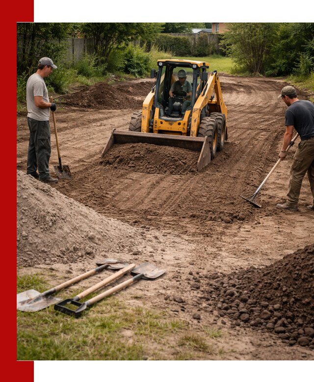Планировка участка грунтом с вывозом и доставкой в Вязьме