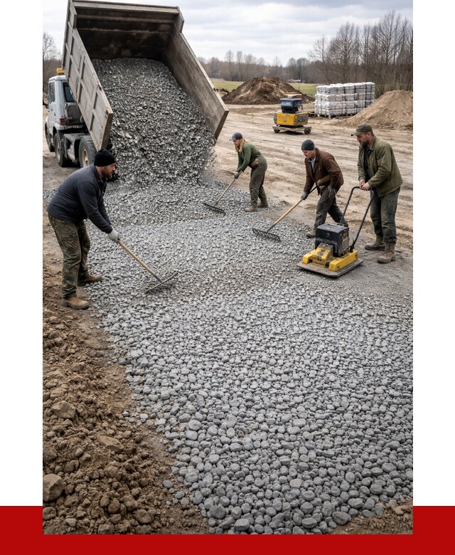 Устройство щебеночной подушки в Вязьме от 4627 р. ПРОНЕРУДВзь